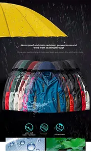 Waterproof detail of multi-color outdoor 3-in-1 jackets with windproof hooded design