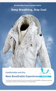 Detail showing breathable microporous fabric and moisture-wicking technology on jacket
