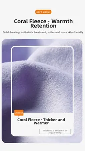 Détail de la doublure en polaire corail violette, antistatique et thermique isolée