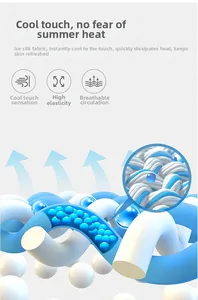 Detail of breathable ice silk fabric with 3D fiber structure for cooling performance