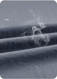 Detailed view of breathable ice silk fabric with smoke showing heat dissipation