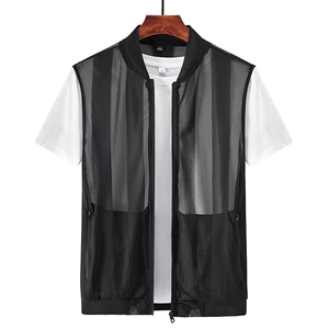 Atmungsaktive Herren Outdoor-Westen aus Mesh mit Reißverschlusstaschen für den Sommer