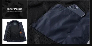 Detail of breathable mesh lining and practical inner pocket for phone on outdoor vest