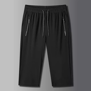 Men's lightweight ice silk quick-dry sports joggers with elastic waist and pockets