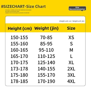 Detaillierte Größentabelle für Herren-Schnelltrocknungsshorts von Größe XS bis 4XL
