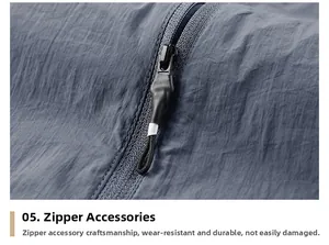 Detail of durable black zipper and premium moisture-wicking fabric on sun protection jacket