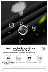 Détail du tissu en soie glacée noire montrant la respirabilité et la texture élastique