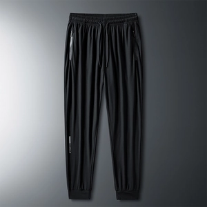 Men's Ice Silk Breathable Quick Dry Sports Joggers Lightweight Straight Leg Track Pants For Running Gym Training Sweatpants