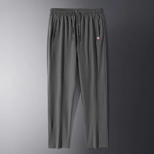 Pantaloni Sportivi Casual da Uomo Tinta Unita con Coulisse e Vita Elastica Joggers con Tasche a Cerniera Pantaloni Lunghi