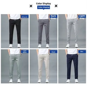 Options de couleurs pour pantalons légers en soie glacée avec taille à cordon