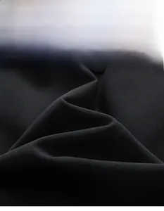 Close-up of soft skin-friendly fabric texture on these black summer casual shorts