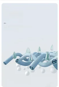 Macro 3D render of breathable blue fiber structure showing quick-dry fabric technology