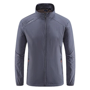 Giacca da Sole Leggera da Uomo Traspirante Protezione UV Giacca Sportiva all'aperto UPF 50 Plus Asciugatura Rapida Antivento