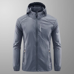 Abbigliamento Protezione Solare Unisex Leggero Traspirante UV Protettivo Giacca Sportiva con Cappuccio Antivento Outdoor