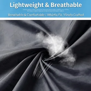 Breathable ice silk sun protection jacket for men with grey leaf pattern and mesh texture