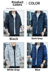Giacche outdoor impermeabili da uomo disponibili in nero, grigio e blu