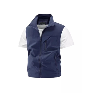 Herren Outdoor Weste Mit Vielen Taschen Angeln Weste Atmungsaktiv Netzfutter Fotografie Stehkragen Reißverschluss Jacke Für Männer