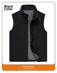 Detail of black sports vest showing breathable gray mesh lining and zipper closure
