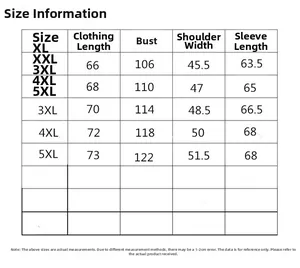 Detailed size chart for men motorcycle leather jacket with length and chest measurements