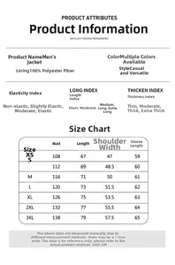 Detailed size guide for fleece hooded jackets including XS to 3XL measurements in CM