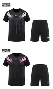 Dettaglio del completo sportivo uomo con stampa Run su maglietta e pantaloncini
