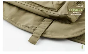 Detail view of the high-quality stitching craft and fabric texture on the outdoor vest