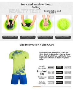 Detail of breathable polyester soccer kit with fade-resistant fabric and V-neck design