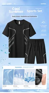 Vue détaillée d'un ensemble de sport séchage rapide avec tissu respirant et élastique