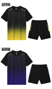 Detail of quick-dry sports sets featuring gradient colors and reflective safety stripes