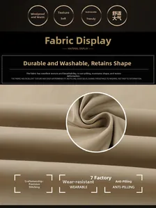 Close-up of khaki pilot jacket twill fabric showing windproof and durable texture