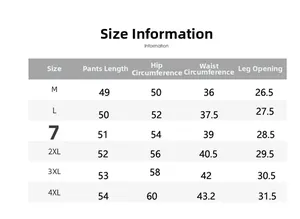 Detailed size chart for men's summer shorts showing waist and length from M to 4XL