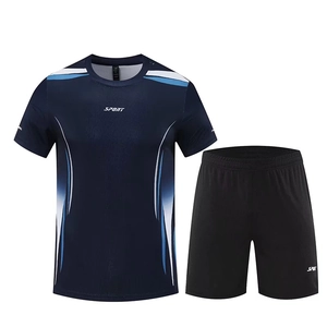 Ensemble t-shirt et short à séchage rapide pour homme pour fitness et course en plein air