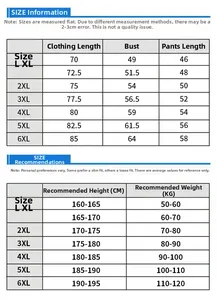 Detailed size chart for men's basketball jersey set with height and weight measurements