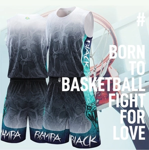 Detail of snake skin pattern basketball jersey with Black Mamba text and gradient texture