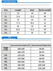 Detailed basketball jersey size guide with height and weight recommendations from L to 6XL