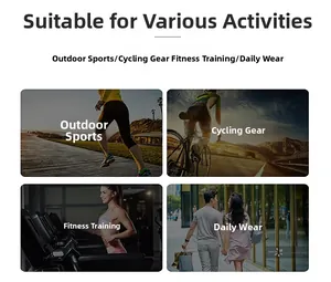 Mens quick dry athletic set showing four different versatile workout and running scenes