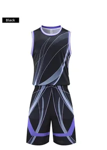 Détail de l'ensemble de basket noir avec tissu en maille respirant et séchage rapide
