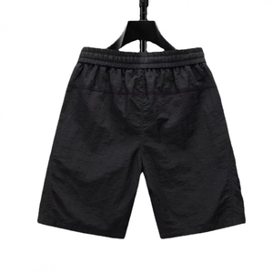 Lockere schwarze Herren-Cargo-Shorts, schnelltrocknend mit elastischem Bund
