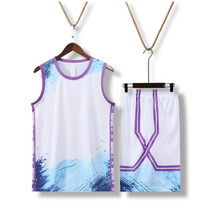 Men's Basketball Top And Bottom Breathable Polyester Graphic Print Quick Dry Sleeveless Jersey And Shorts For Running Summer Wear