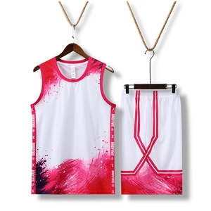 Men's basketball jersey set with white graffiti paint splatter and athletic shorts