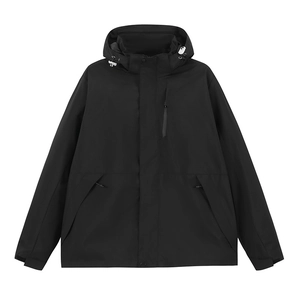 Unisex Outdoor Hooded Windbreaker Jacket Waterproof Windproof Hiking Mountaineering Sportswear Casual Loose Fit Coat