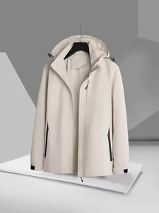 Veste Coupe-Vent d'Extérieur Unisexe Imperméable à Capuche Sportive Décontractée Légère pour Printemps Automne Usage Quotidien