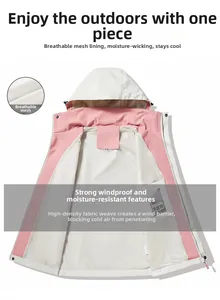 Detail of high-density windproof fabric with moisture-wicking breathable mesh lining