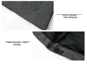 Detail des verstellbaren Saums mit Kordelzug und atmungsaktivem Netzfutter der Jacke