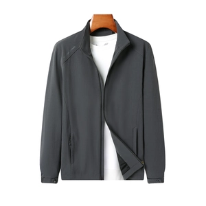 Damen Herren Casual Stehkragen Jacke Nylon Polyester Mischung Atmungsaktiv Stretch Winddicht Outdoor Mode Mantel