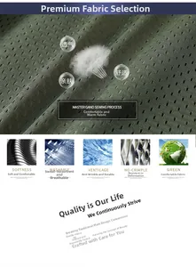 Detail showing the breathable mesh fabric texture of a multi-pocket outdoor fishing vest