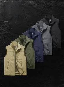 Outdoor fishing vest in five colors with multi-pockets and breathable mesh lining