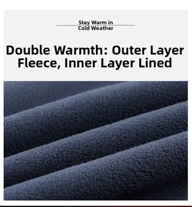 Nahaufnahme von Thermo-Polarvlies mit doppellagigem Warmfutter für Herren-Winterjacken