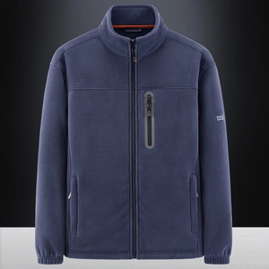 Veste Polaire d'Extérieur pour Homme Col Montant Manteau Chaud Coupe-Vent Décontracté Sportif pour Randonnée Automne Hiver