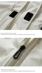 Detailed macro of waterproof fabric with high-quality zipper and velcro strap closure
